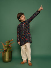 Boys' Blue Kurta and Patiala Set
