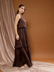 Women Bohemian Halter Neck Maxi Dress