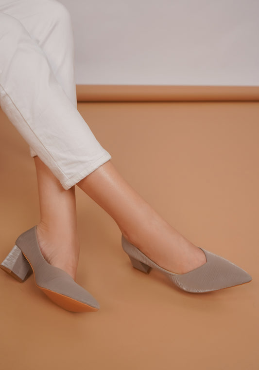 Fashion Closed Back Pumps 2 inches Block Heels
