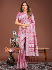 Threads of Tradition: Beige Linen Cotton Saree Woven with Stories of Grace & Heritage