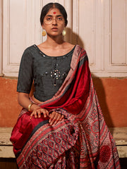 Women's Viscose Silk Printed Designer Saree With Blouse Piece