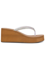 Casual Fashion Sandals 3 Inches Wedge Open Back Round Toe Heels