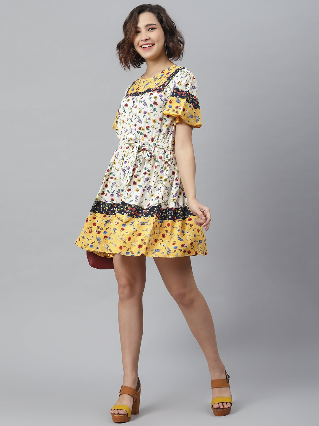 StyleStone Women's Floral Printed Dress