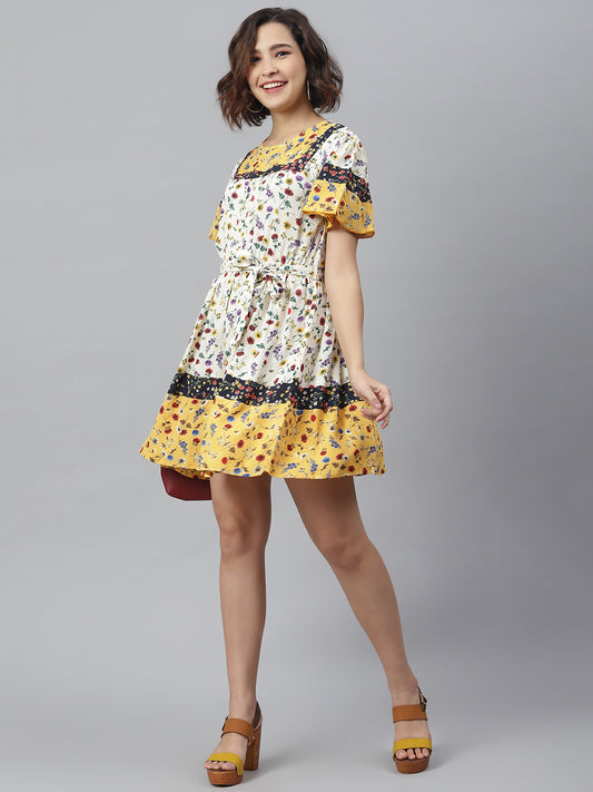 StyleStone Women's Floral Printed Dress