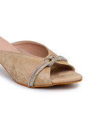 Casual Fashion Sandals Open Back Kitten Heels