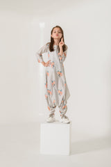 Pista Green Dhoti Jumpsuit Kids