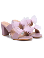Fashion Open Back Sandal 2 inches Block Heels