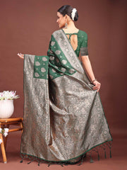 Banarasi Silk Saree with Zari Weaving - A Timeless Tale of Elegance