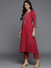 Women Women Digital Printed Embroidered Kurta With Straight Pant And Embroidered Dupatta