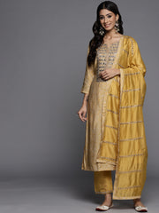 Women Turquoise Blue Strap Style Kurta Paired With Tonal Bottom And Tonal Dupatta