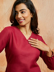 Women's Maroon Co ords Set