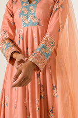Scarlet Orange Anarkali Suit