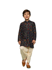 Boys' Blue Kurta and Patiala Set