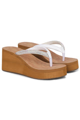 Casual Fashion Sandals 3 Inches Wedge Open Back Round Toe Heels