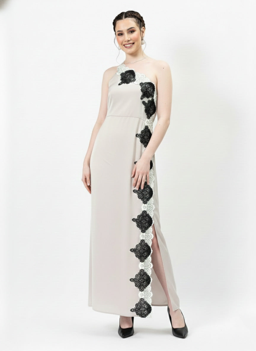 Satin Sheath Maxi Dress-ADR-18998A
