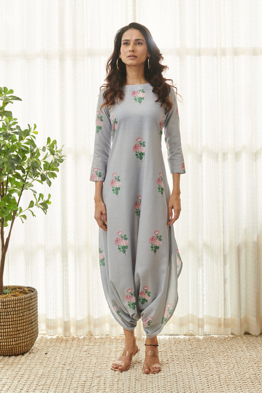 Mocha Brown Polka Dot Palazzo Jumpsuit
