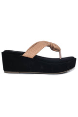 Casual Fashion Sandals 3 Inches Wedge Open Back Round Toe Heels