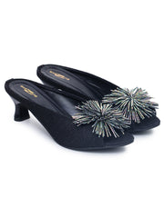 Casual Fashion Sandals Open Back Kitten Heels