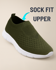 ZONIC Mens Lightweight Knit Sneakers with Memory Insole | Breathable, Anti-Skid Running, Walking & Gym Shoes