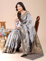 Graceful Light Green Silk Saree – Subtle Sophistication for Every Occasion