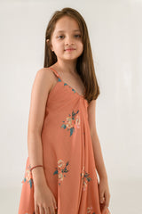 Scarlet Orange Palazzo Jumpsuit Kids