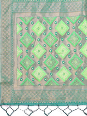 Radiant Linen Cotton Patola Saree - Where Tradition Dances with Elegance