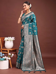 Banarasi Silk Saree with Zari Weaving - A Timeless Tale of Elegance