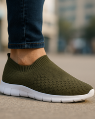 ZONIC Mens Lightweight Knit Sneakers with Memory Insole | Breathable, Anti-Skid Running, Walking & Gym Shoes