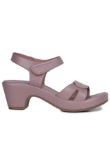 Casual Fashion Sandals 2 Inches Block Ankle Loop Round Toe Heels