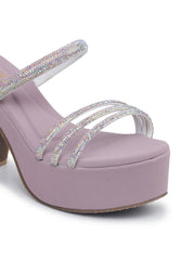 Casual Fashion Sandals Open Back Block Heels