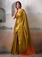 Light Tissue Silk Saree with Border - Classic Ethnic Grace