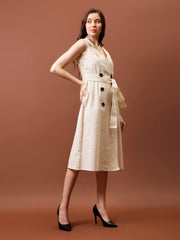 Linen Formal Midi Dress