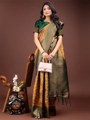 Majestic Red & Grey Silk Saree with Rich Woven Pallu – A Regal Touch for Special Moments