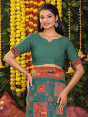 Off White Linen Cotton Saree with Multicolor Ethnic Print – Soft & Lightweight Saree for Festive, Daily, and Office Wear