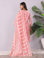 Women Ethnic printed Kurta with Trouser & Dupatta
