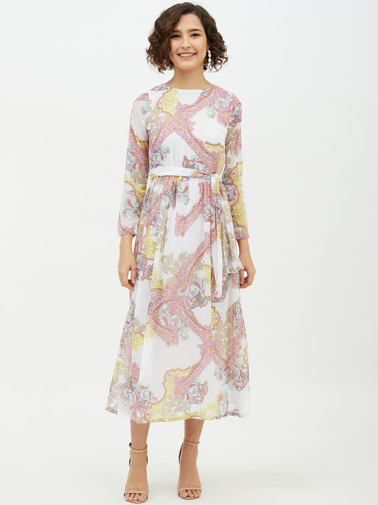 Women's Multi coloured Printed Long dress