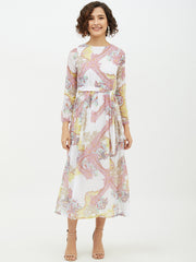 Women's Multi coloured Printed Long dress