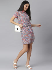 Women's Floral Tie Knot Dress