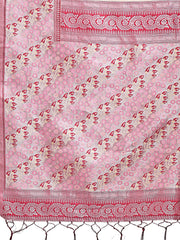 Radiant Sky Blue Silk Saree with Pink & Blue Floral Pattern – Perfect for Weddings & Festive Glamour