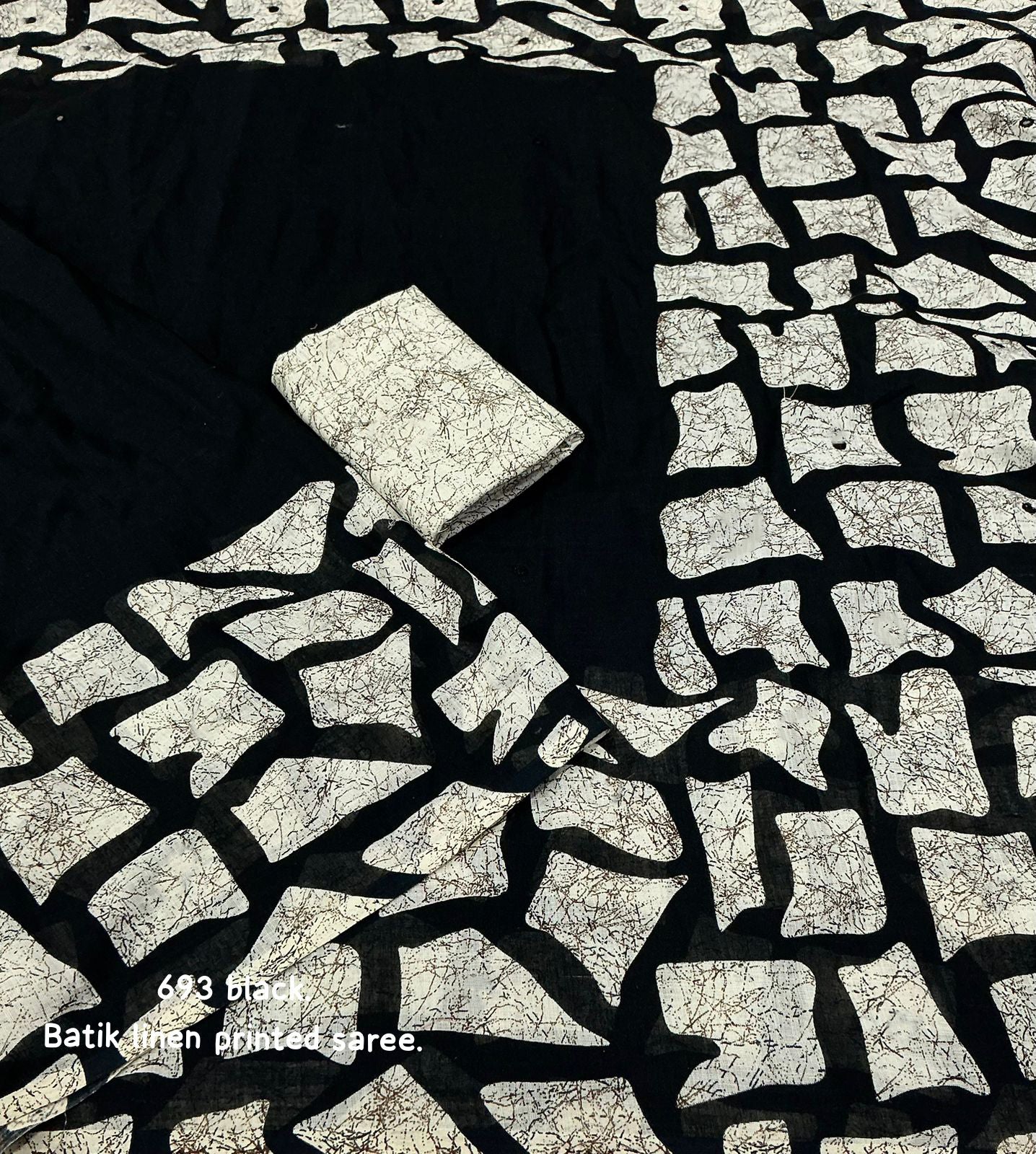 Soft linen saree with shaded style prints.