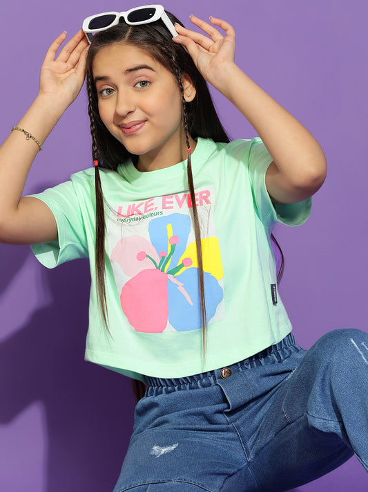 Girls Cotton Crop Top