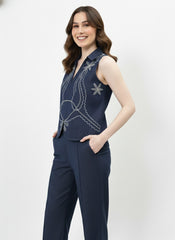 Floral Embroidered Bohemian Linen Top