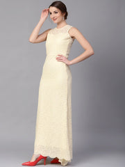 Yellow Lace Maxi Dress