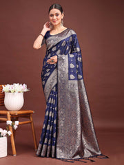 Banarasi Silk Saree with Zari Weaving - A Timeless Tale of Elegance