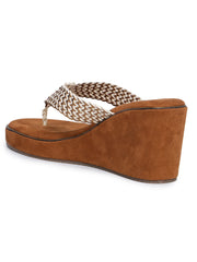Fashion Open Back Sandal 3 inches Wedge Heels