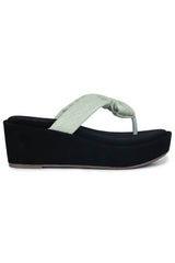 Casual Fashion Sandals 3 Inches Wedge Open Back Round Toe Heels