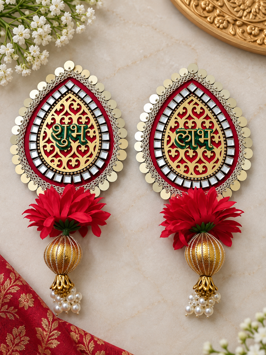 Decorative Subh Labh For Home, Office, Diwali Decoration Traditional Indian Style