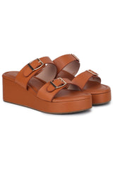 Casual Fashion Sandals 2.5 Inches Wedge Open Back Round Toe Heels