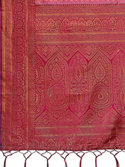 Majestic Red & Grey Silk Saree with Rich Woven Pallu – A Regal Touch for Special Moments