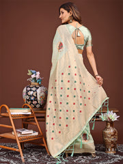 Elegant Woven Work Saree - A Whiff of Tradition Wrapped in Grace